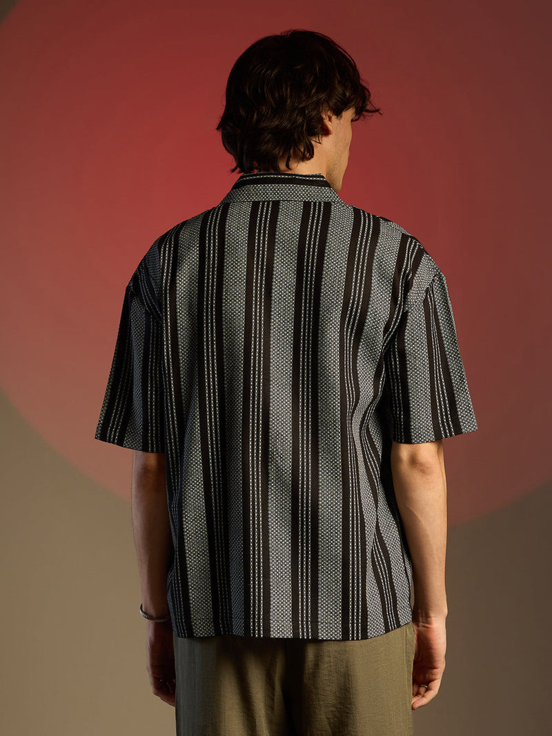 Woven Striped Oversized Shirt