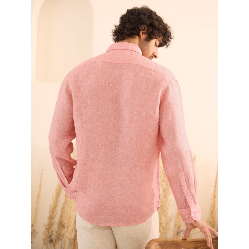 Regular Fit Coral Pink Cove Linen Shirt