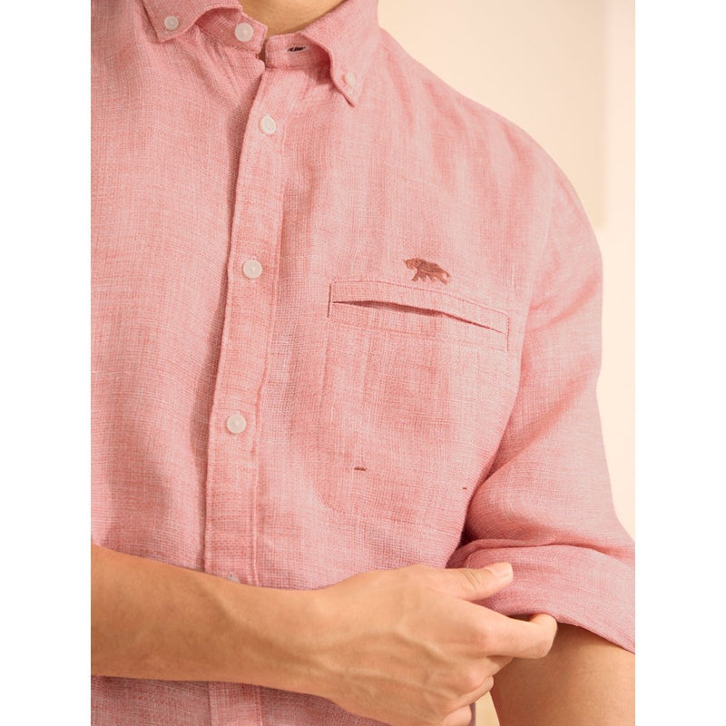 Regular Fit Coral Pink Cove Linen Shirt