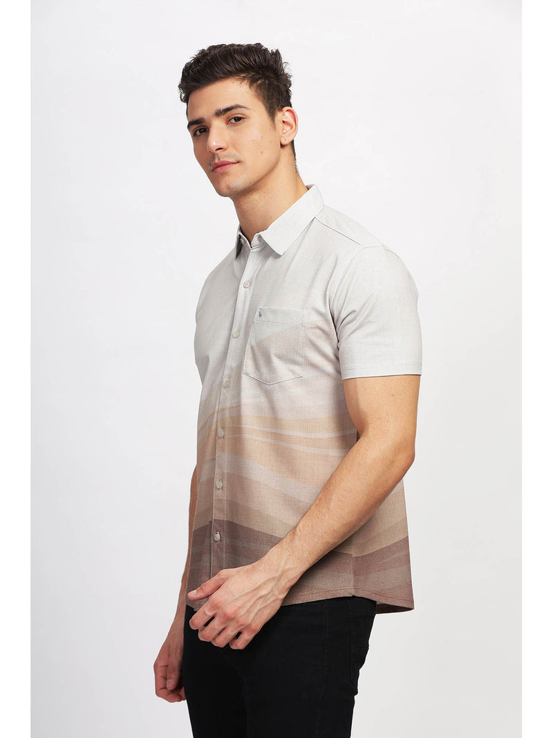 Multi-Color Trendy Regular Fit Printed Casual Shirt