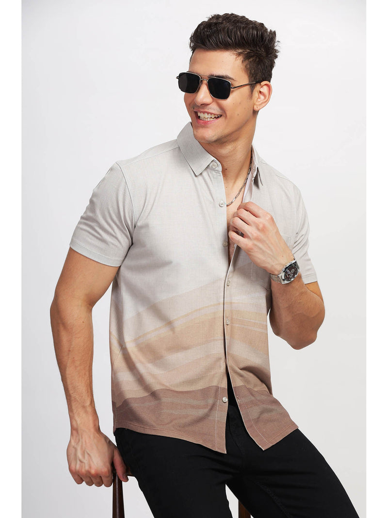 Multi-Color Trendy Regular Fit Printed Casual Shirt